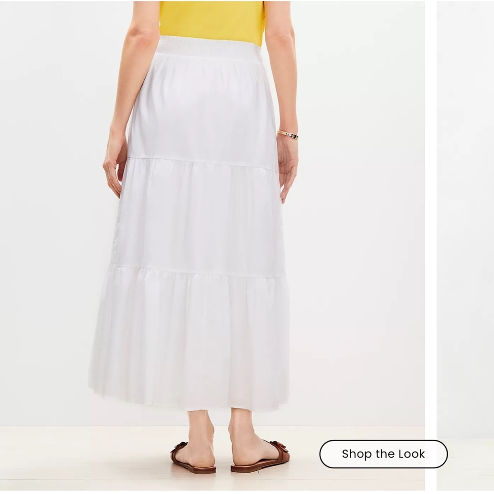 LOFT Pure White Maxi Skirt - Picture 3 of 9